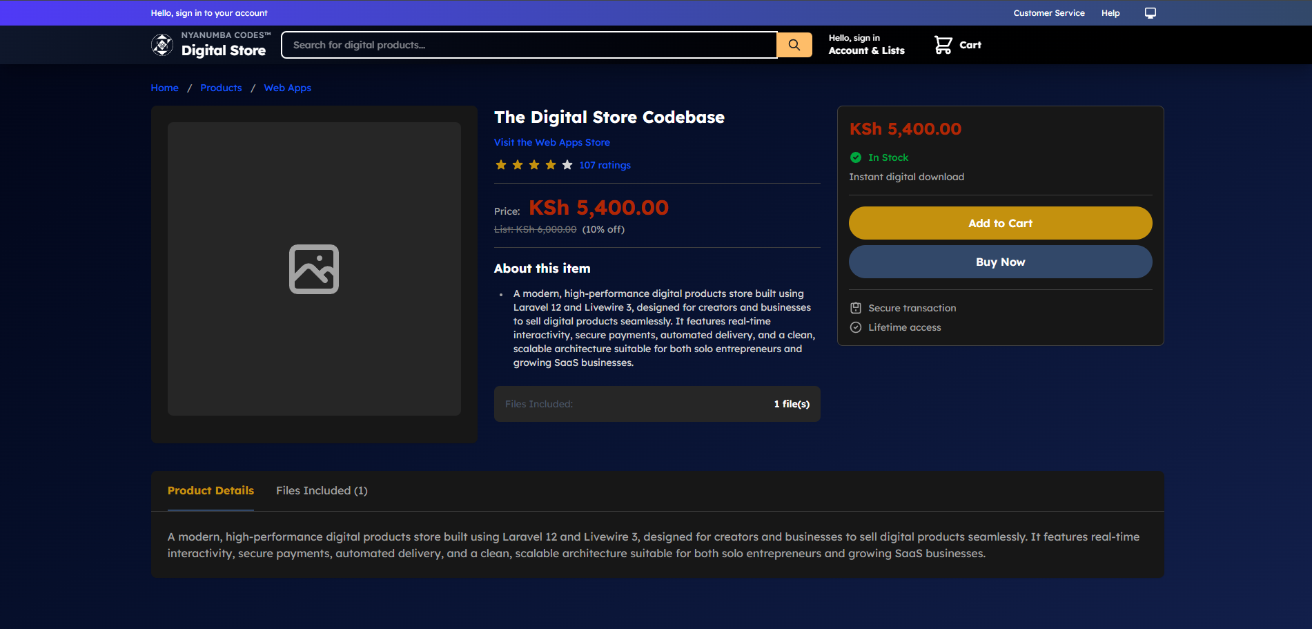 Nyanumba Codes Digital Store